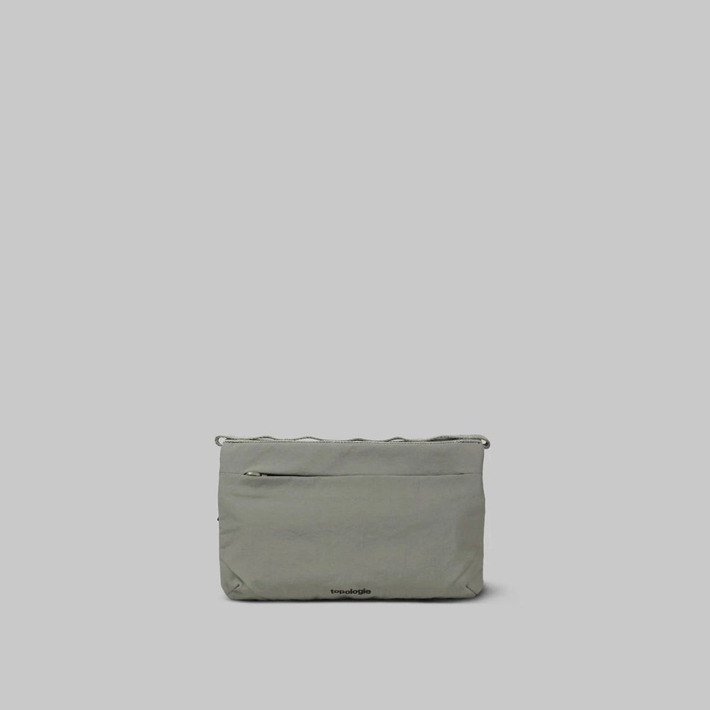 Unisex Crossbody Topologie Flat Sacoche Small Color Moss with 8.0mm Rope Strap